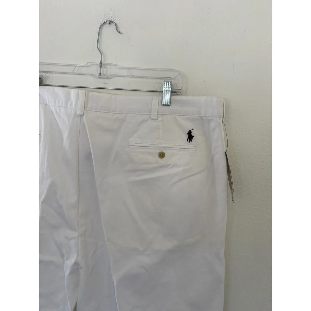 Polo Ralph Lauren Big Tyler Short 46 White Pleat Preppy Ivy Dadcore Resort *READ